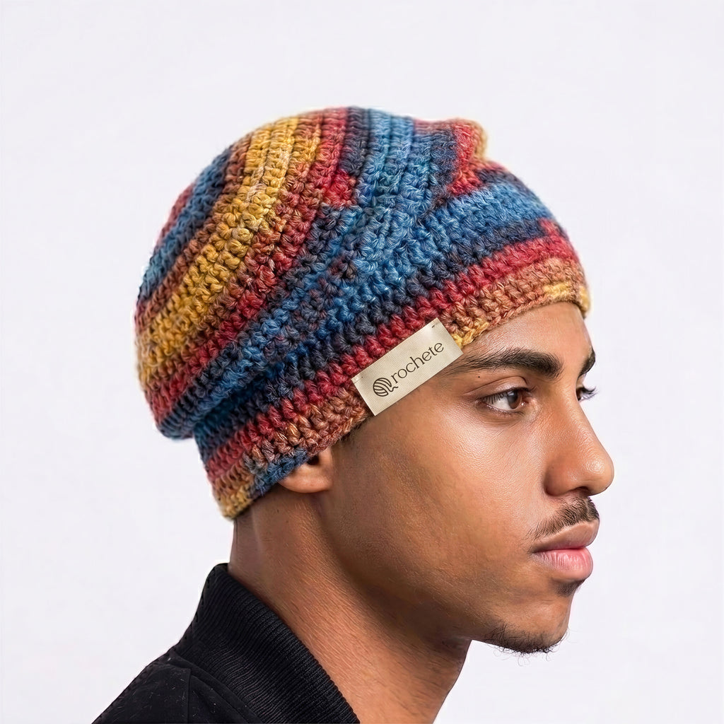 Autumn Multicolor Crochet Beanie