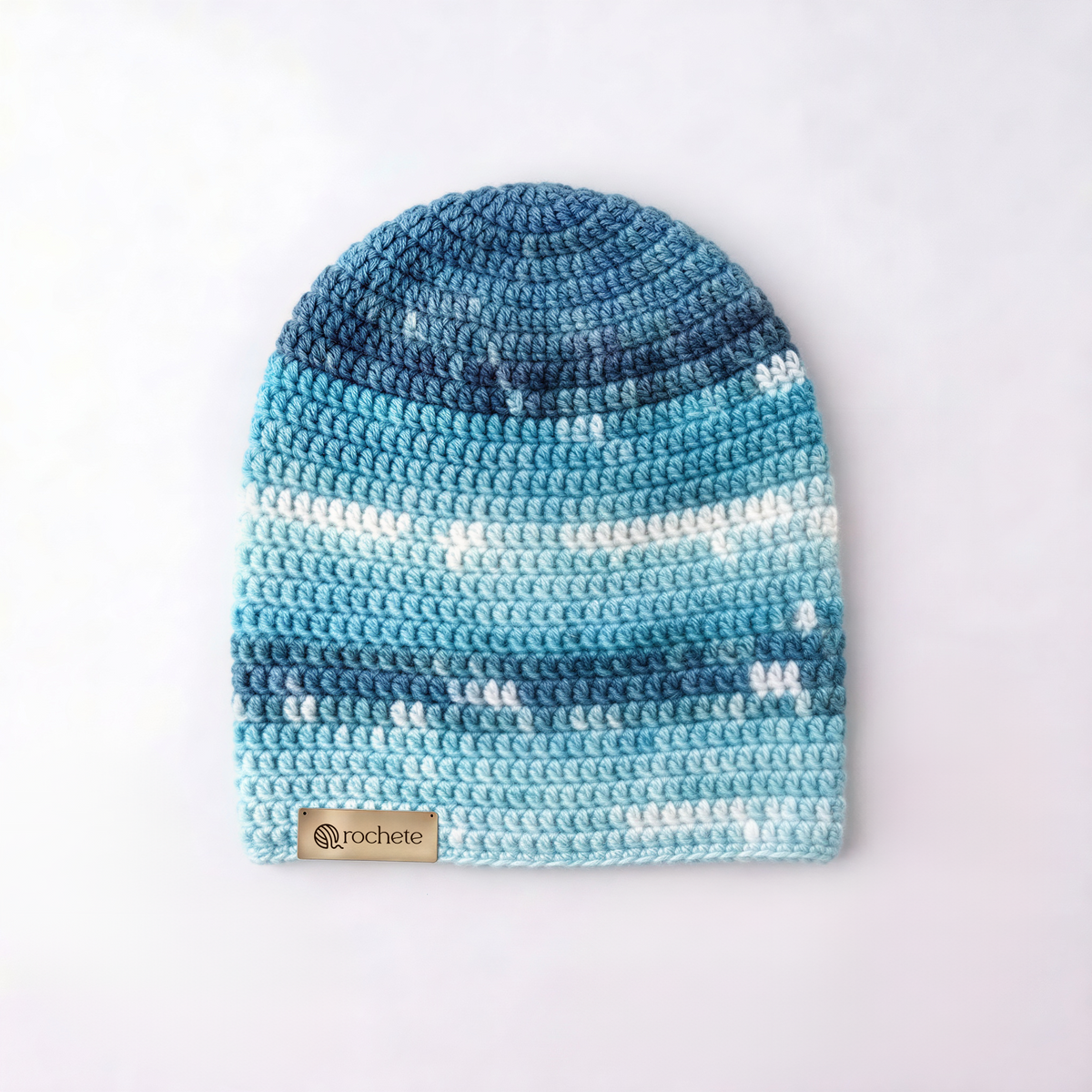 Ocean Waves Slouchy Crochet Beanie