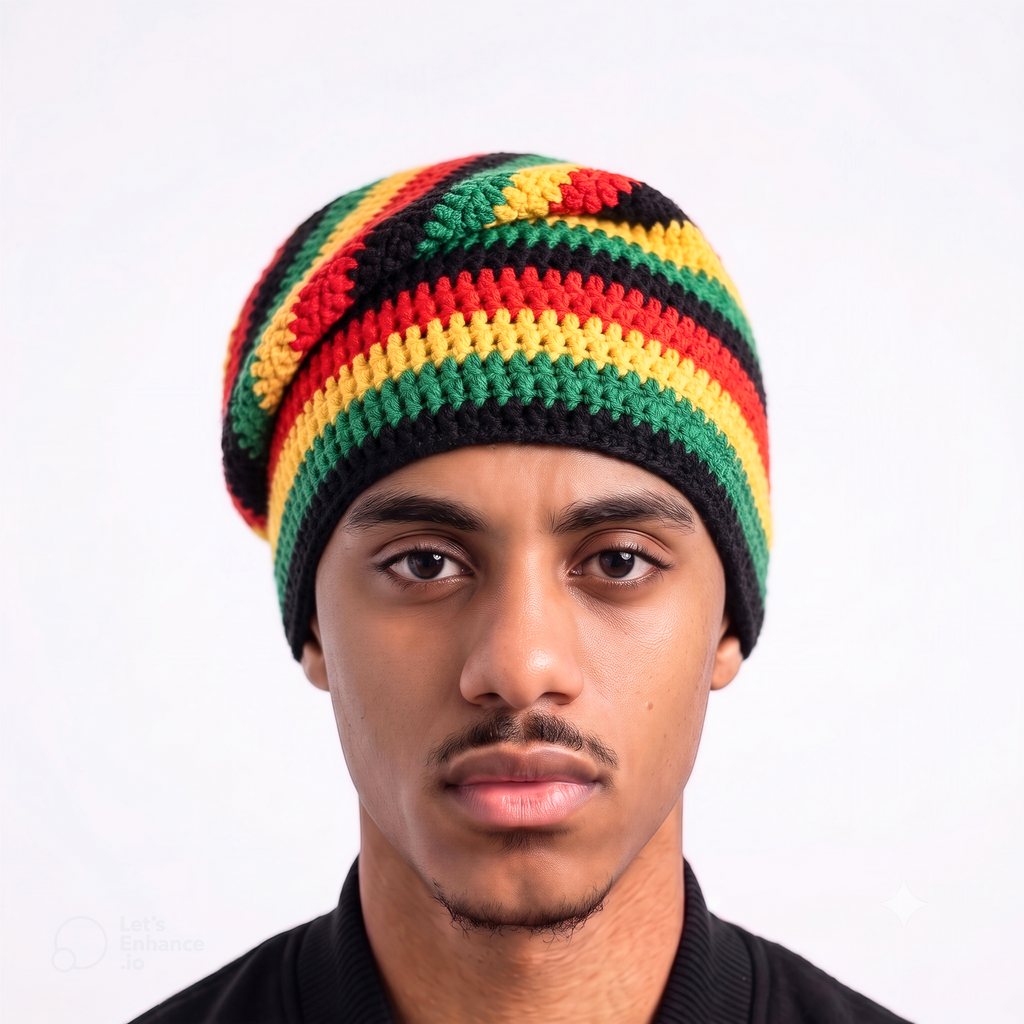 Jamaican Star Slouchy Beanie